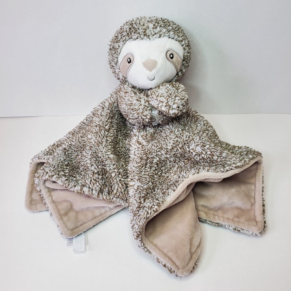 Carter's Security Blanket Sloth Plush Lovey‎ Soft Gray